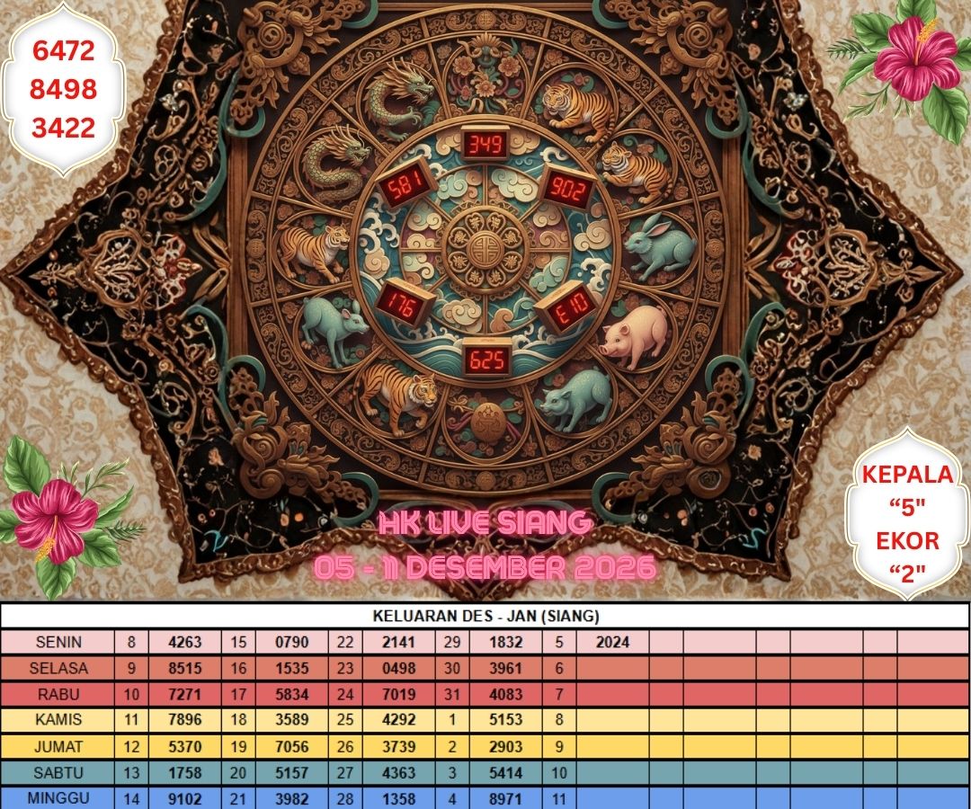 HK LIVE SIANG 05 - 11 DESEMBER 2026