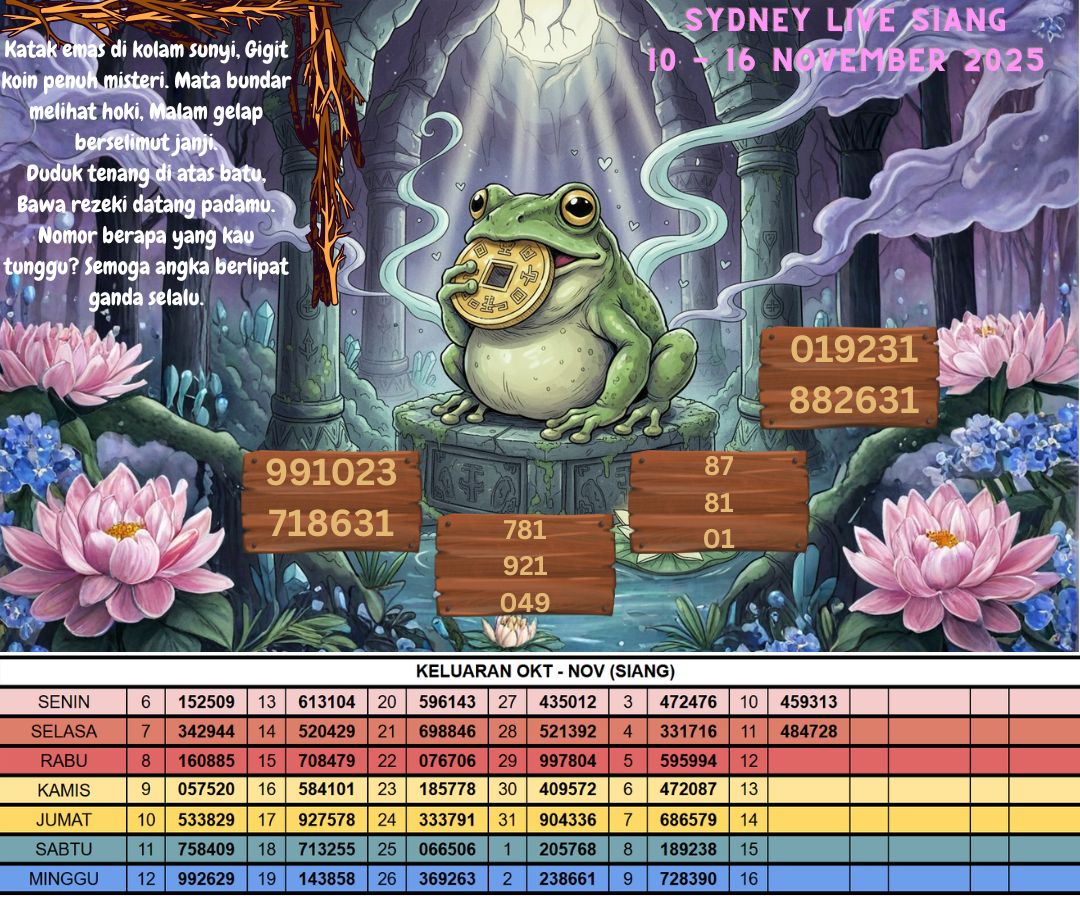 SYDNEY LIVE SIANG 10 - 16 NOVEMBER 2025